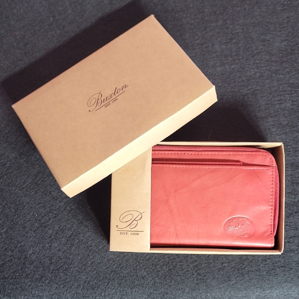 Buxton Heiress Organizer Red Leather Wallet